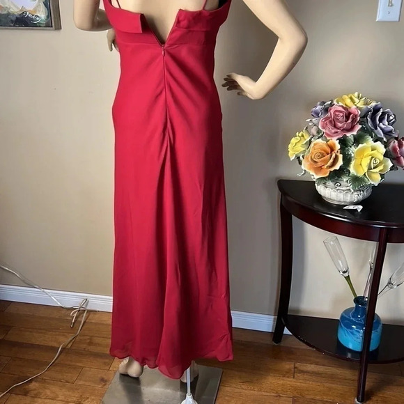Y2K MICHEALANGELO dress size 6.NWT, red,maxi,fitted,lined,classy,spaghetti strap - Picture 12 of 16